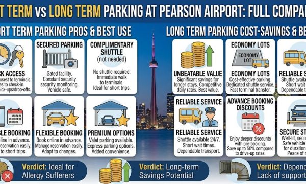 Short Term vs Long Term Parking at Pearson Airport