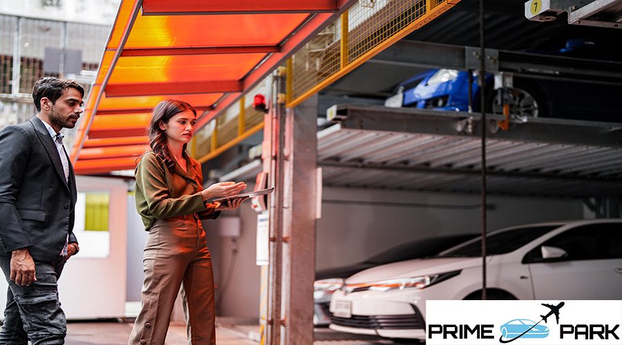 Professional salesperson woman selling cars to businessman buyer. Car Sales. Manager Giving suggestions to Businessman Buyer In garage parking Dealership Shop. Car dealer sales consultant.
