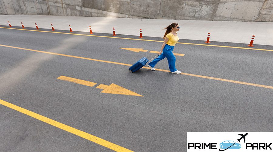 woman-ukrainian-flag-colours-road-with-suitcase
